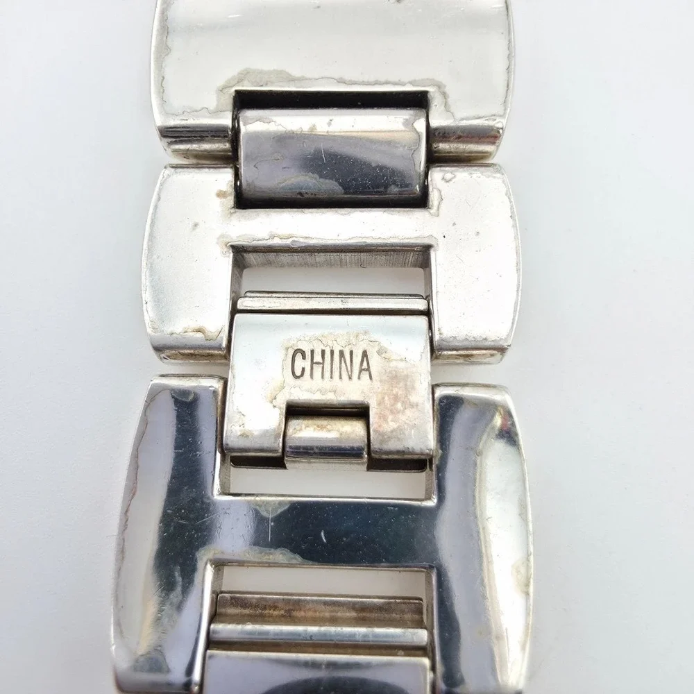 BRIGHTON 'Huntington Beach' Watch SWAROVSKI Crystal Heart Silver Plate 7.75